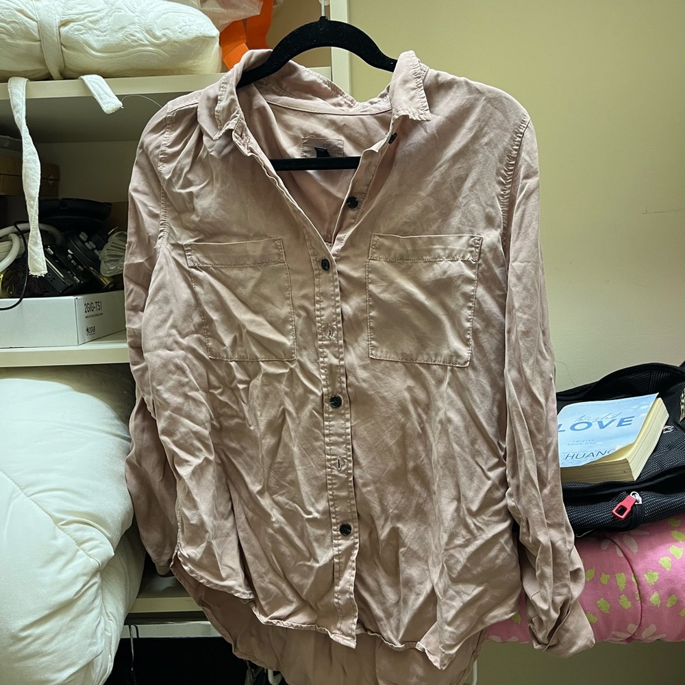 Pink Button-Up Shirt